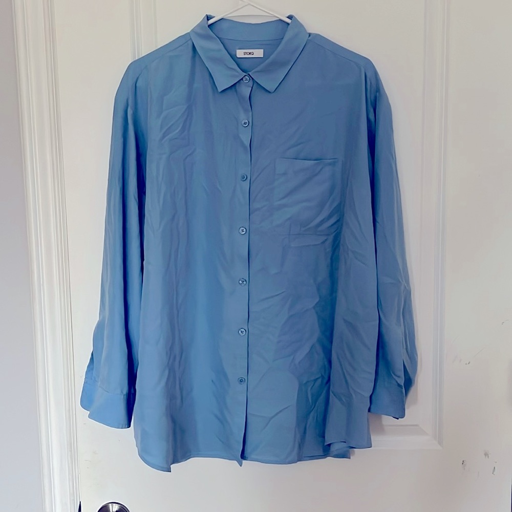 Storq easy button up in blue XL